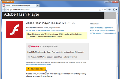 Download Flash Player