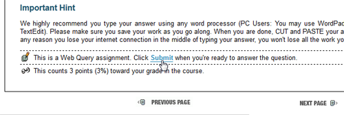 Access your written assignments from the Home page